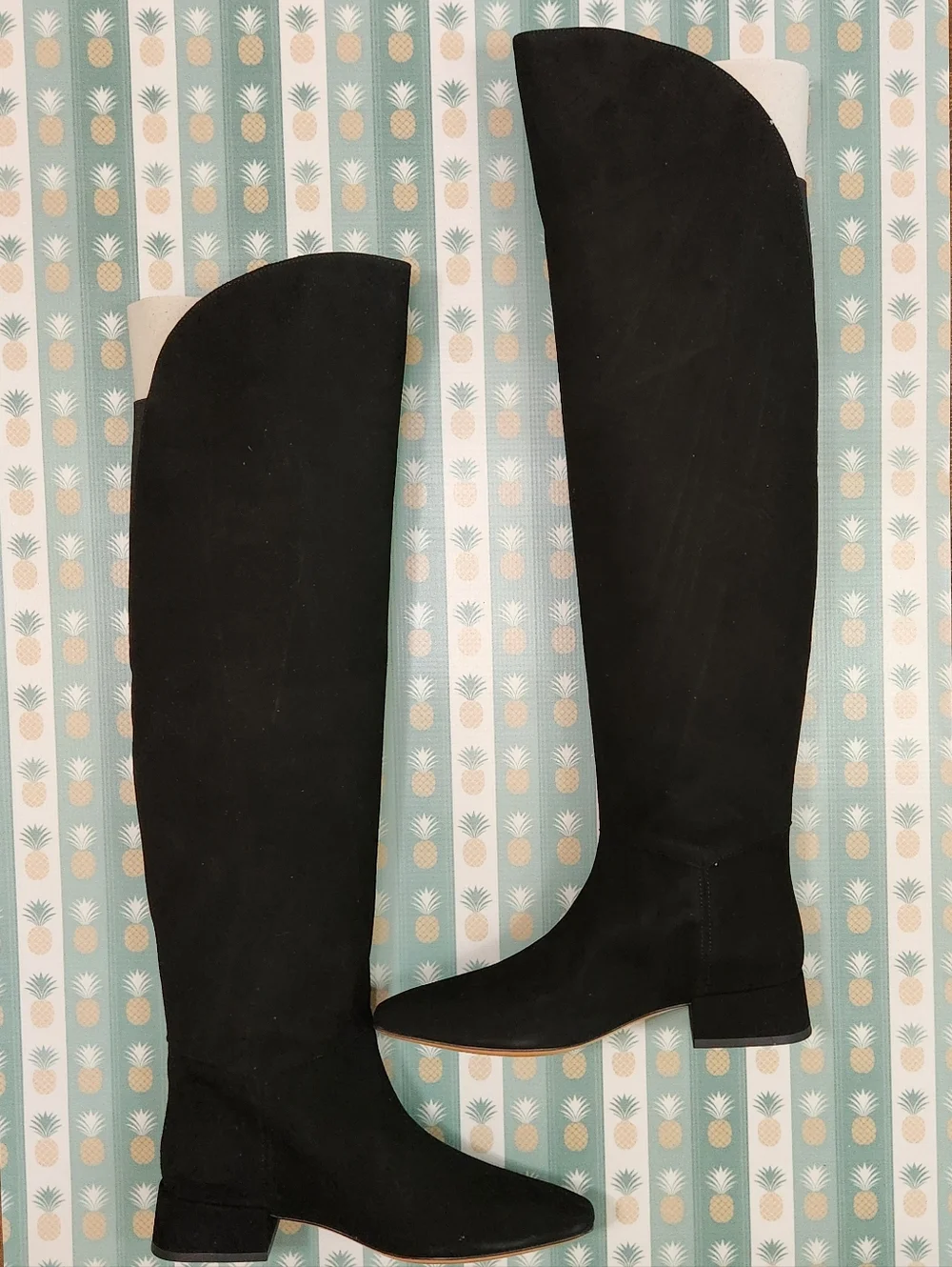 Emerson Fry Black Over-the-Knee Suede Boots